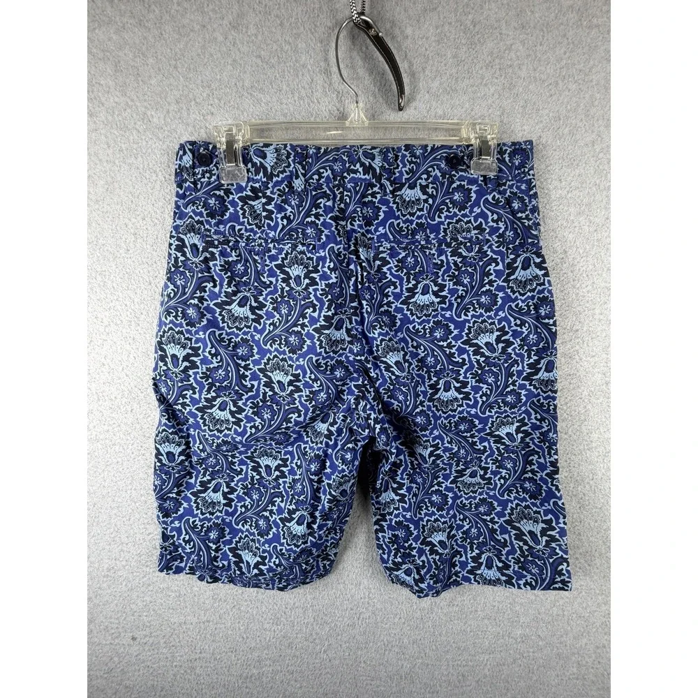 Banana Republic Shorts‎ Mens 28 Blue Paisley Print Chino Summer Casual